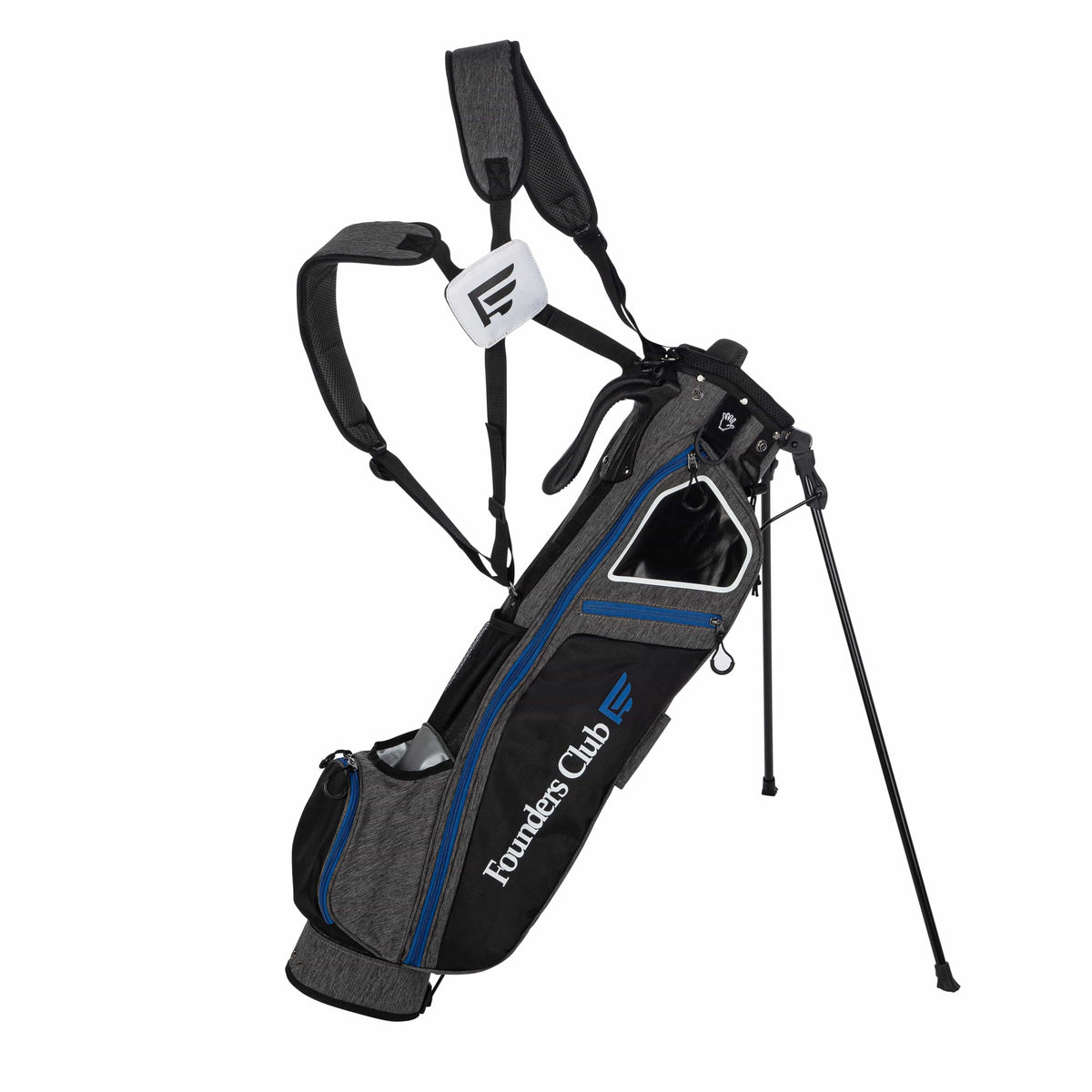 Founders Club Lightweight Sunday Golf Bag with Dual Strap and Stand -Easy to Carry Pitch &amp; Putt- Driving Range - Par 3 Stand Bag