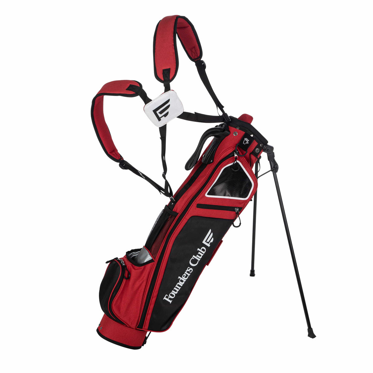 Founders Club Lightweight Sunday Golf Bag with Dual Strap and Stand -Easy to Carry Pitch &amp; Putt- Driving Range - Par 3 Stand Bag