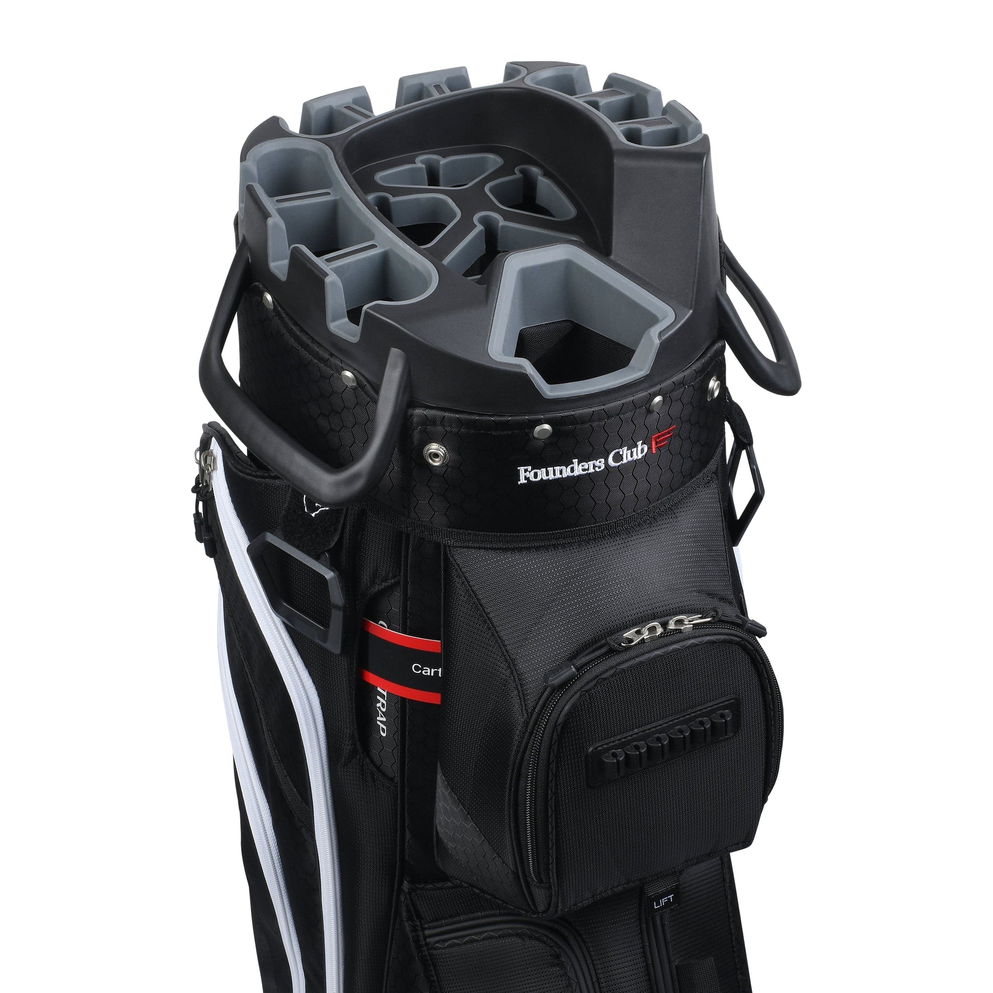 golf bag rain hood snap on Founders Club 4th Generation Tour Series Club Lock Organizer Golf Cart