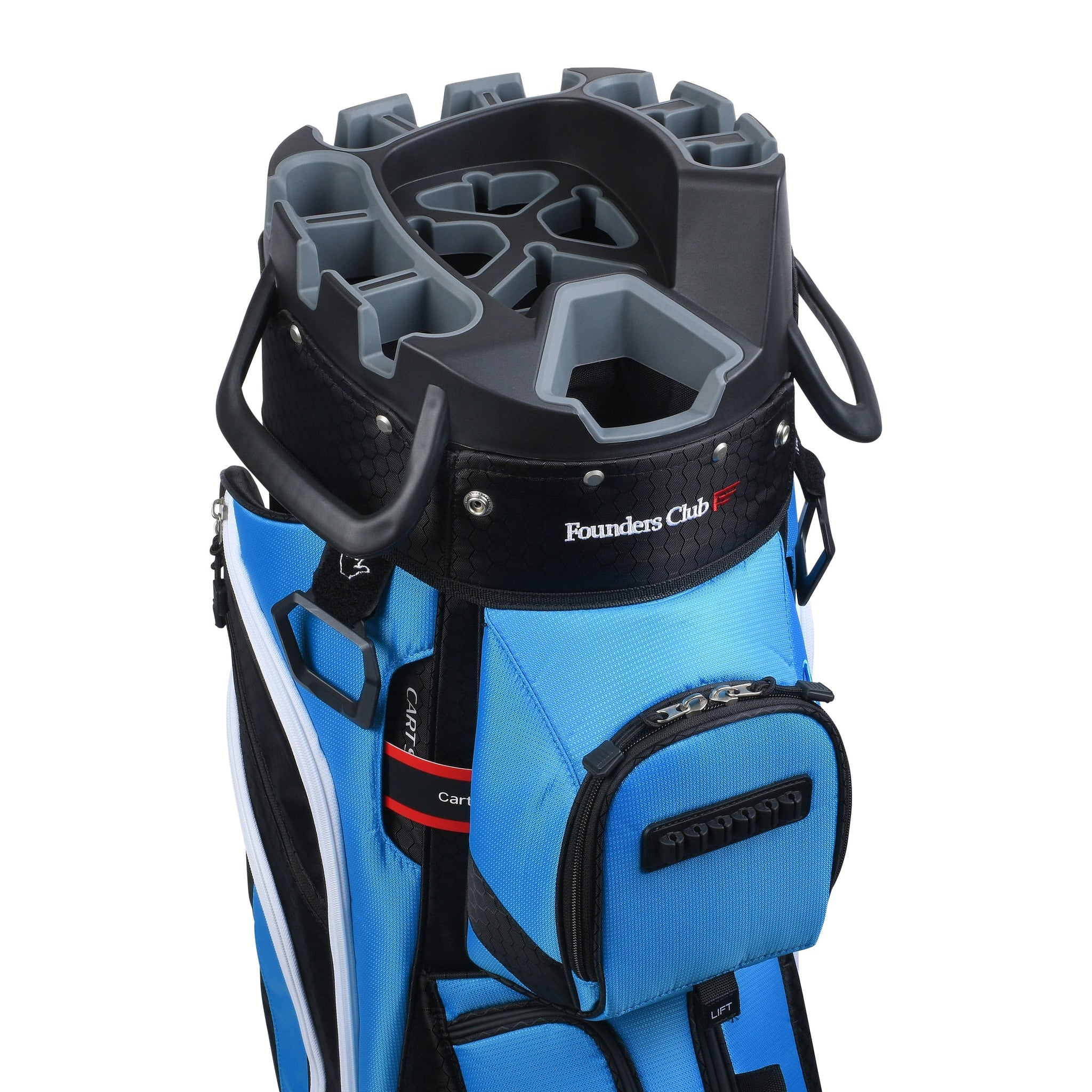 golf bag snap on rain bonnet Founders Club 4th Generation Tour Series Club Lock Organizer Golf Cart