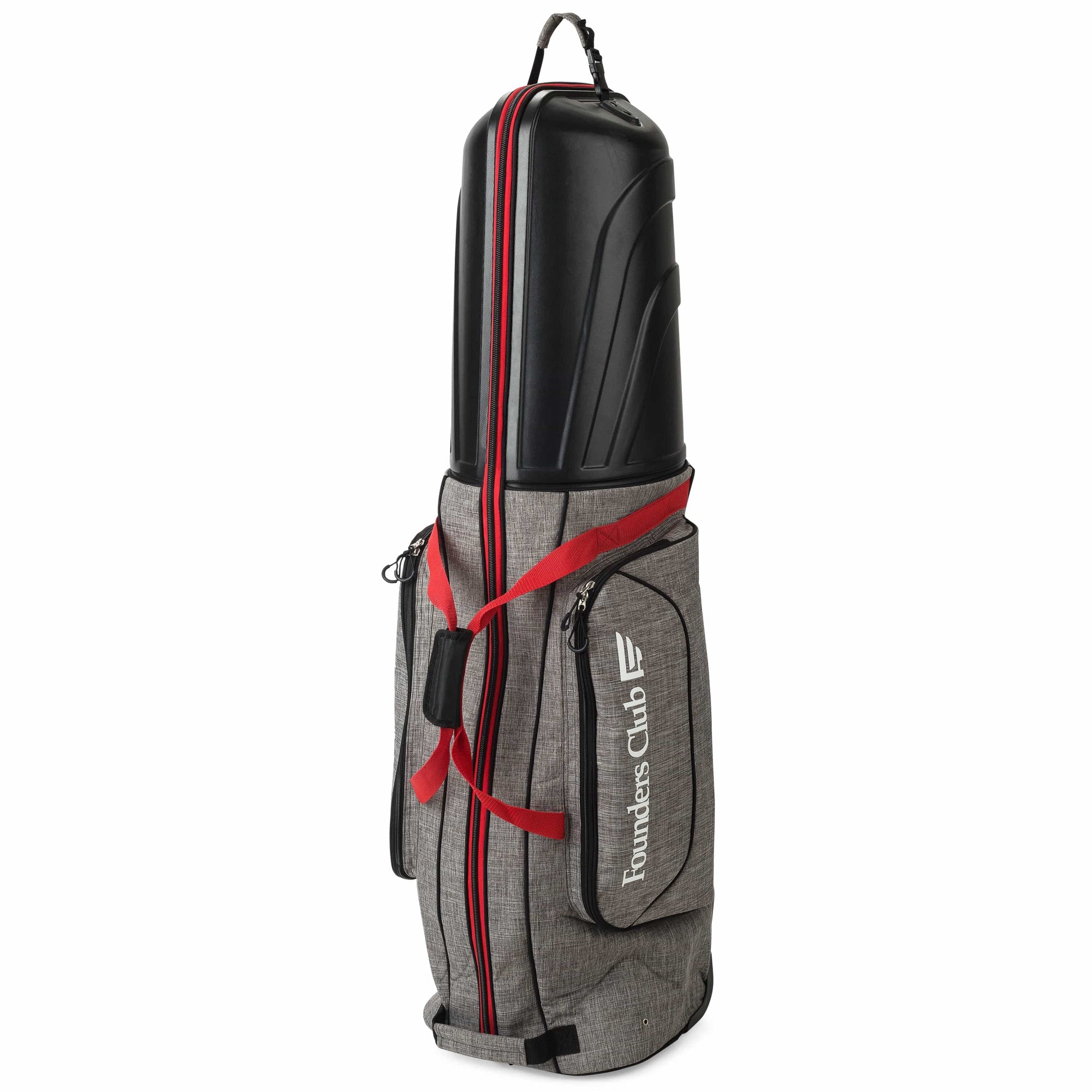 Founders Club Golf Travel Bag with Wheels - Lightweight Travel Cover & Case for Airlines - Club Protection with ABS Hard Top & Standup Pole Stiffening System