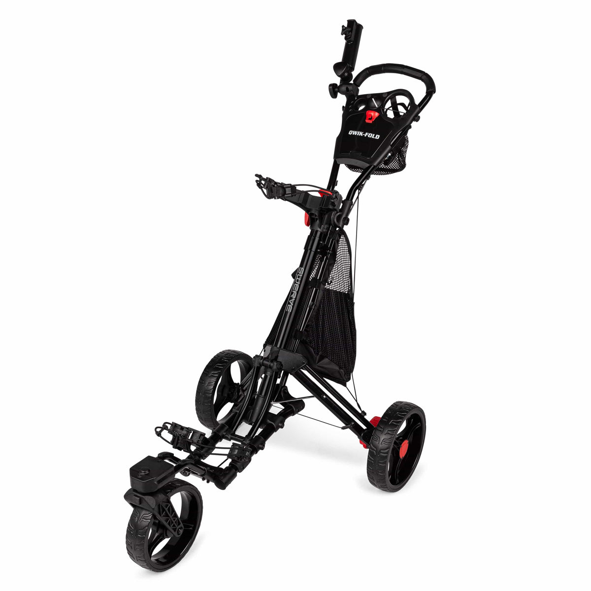 Founders Club Swerve 3 Wheel Golf Cart- Black/Black