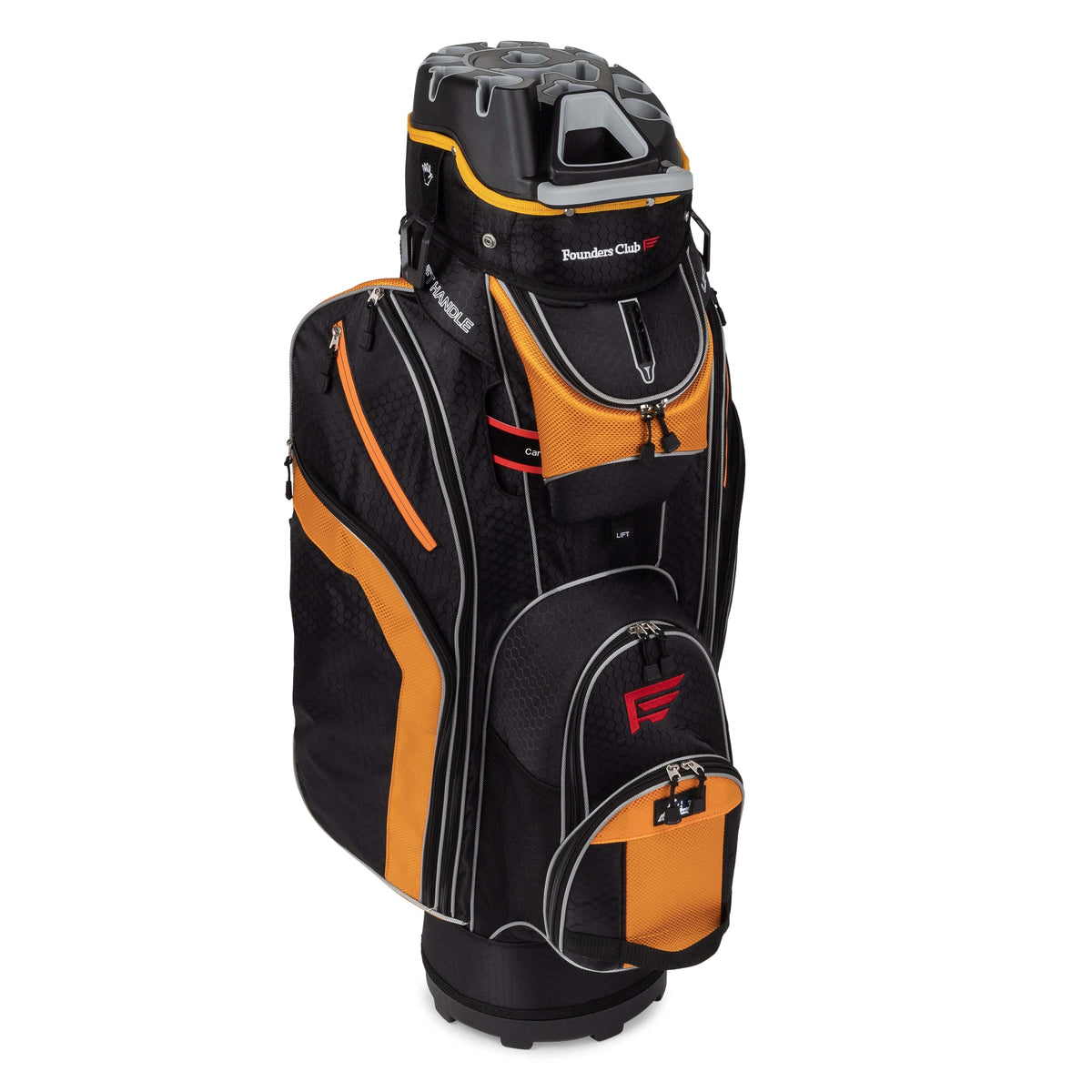 Founders Club Premium Organizer 14 Way Golf Cart Bag - Orange