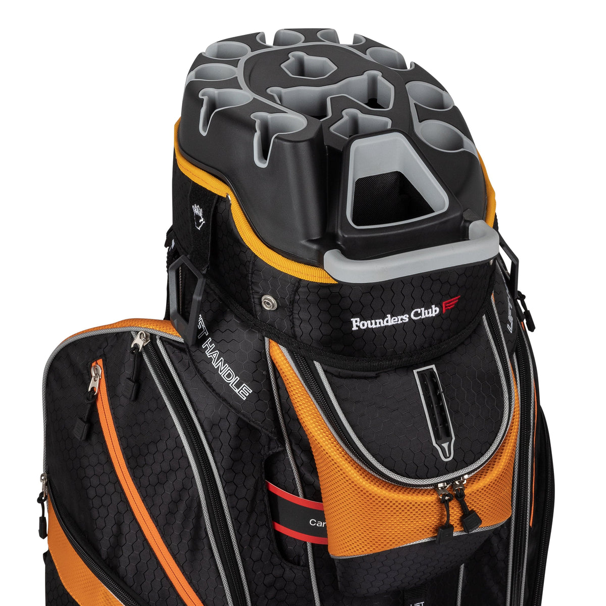 Founders Club Premium Organizer 14 Way Golf Cart Bag - Orange