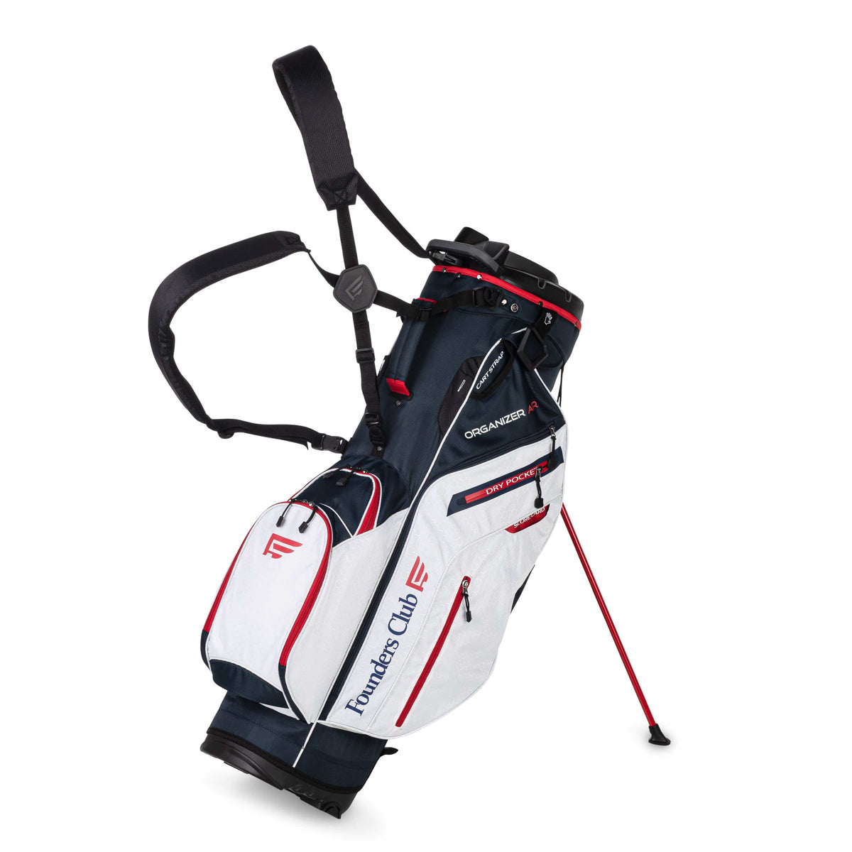 Founders Club Organizer Men&#39;s Golf Stand Bag with 14 Way Organizer Divider Top with Full Length Dividers