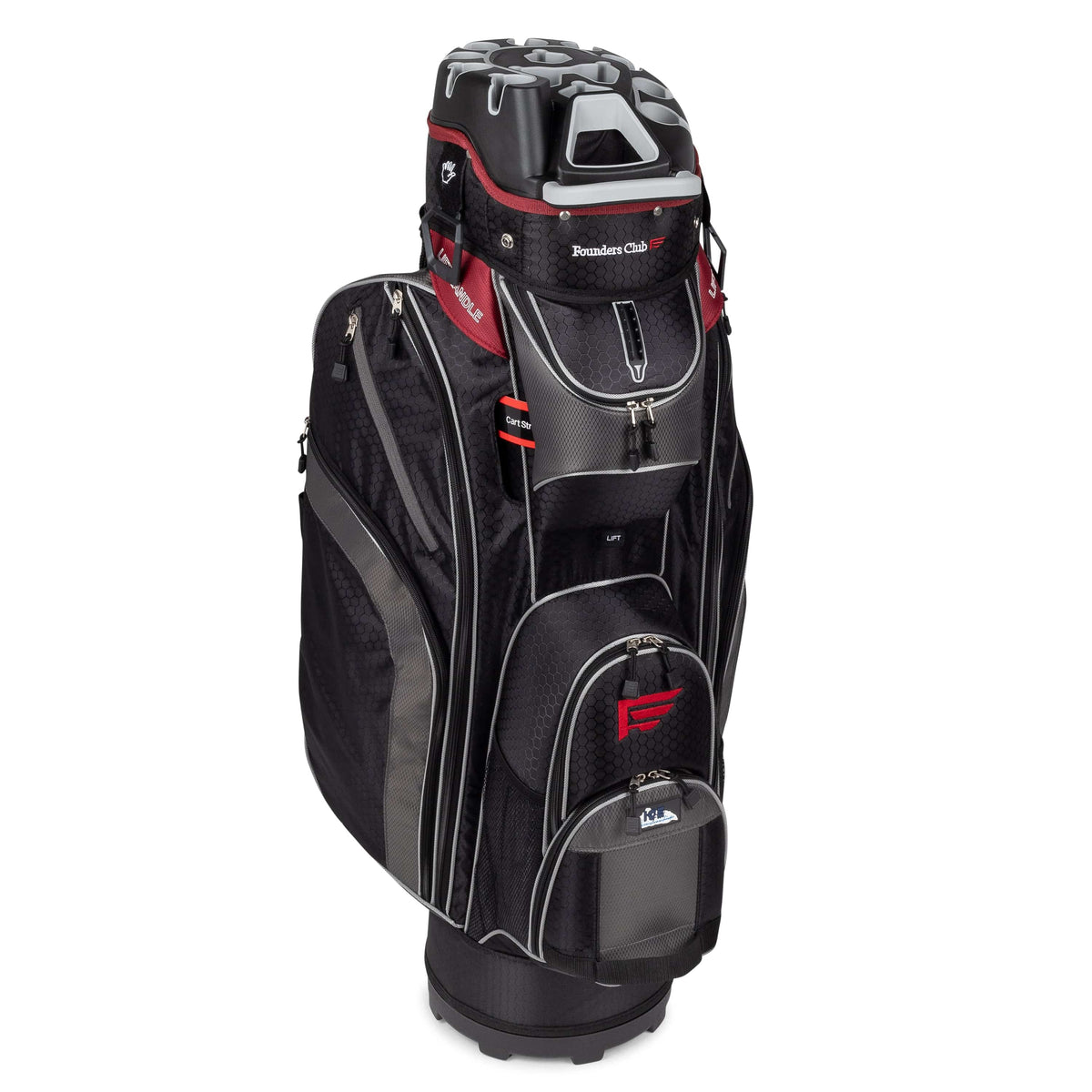 Founders Club Bomb Men&#39;s Golf Club Set with 14 Way Organizer Golf Charcoal Bag Right Hand