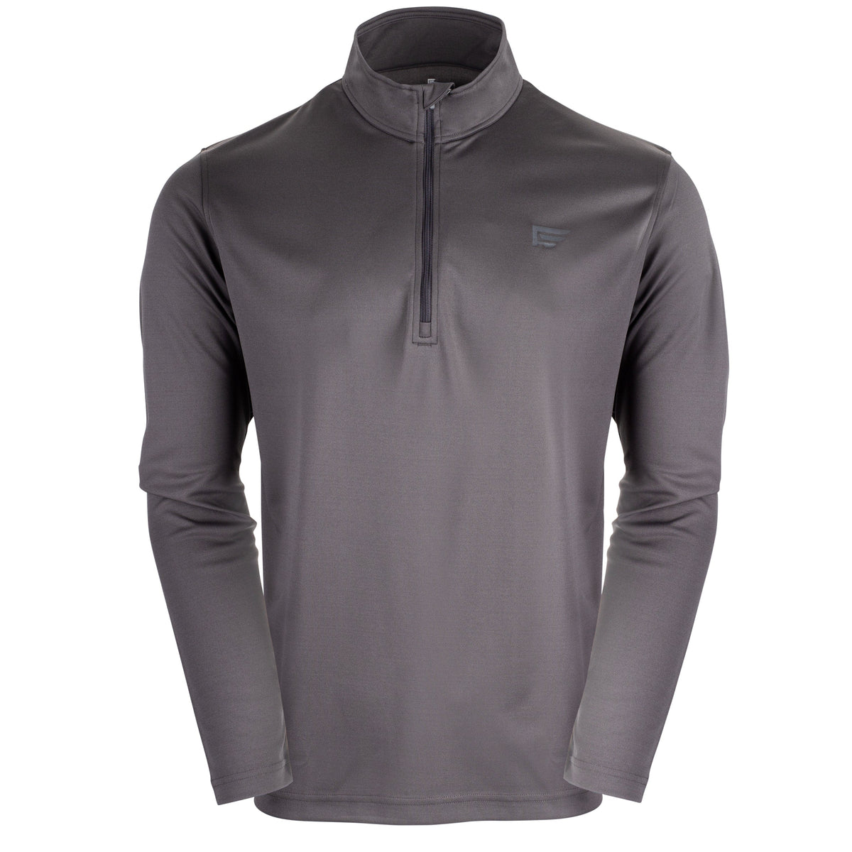 Founders Club Performance Men&#39;s Long Sleeve Lightweight Breathable Thermal Half Zip Baselayer Shirt Top Golf Hiking Skiing Gray