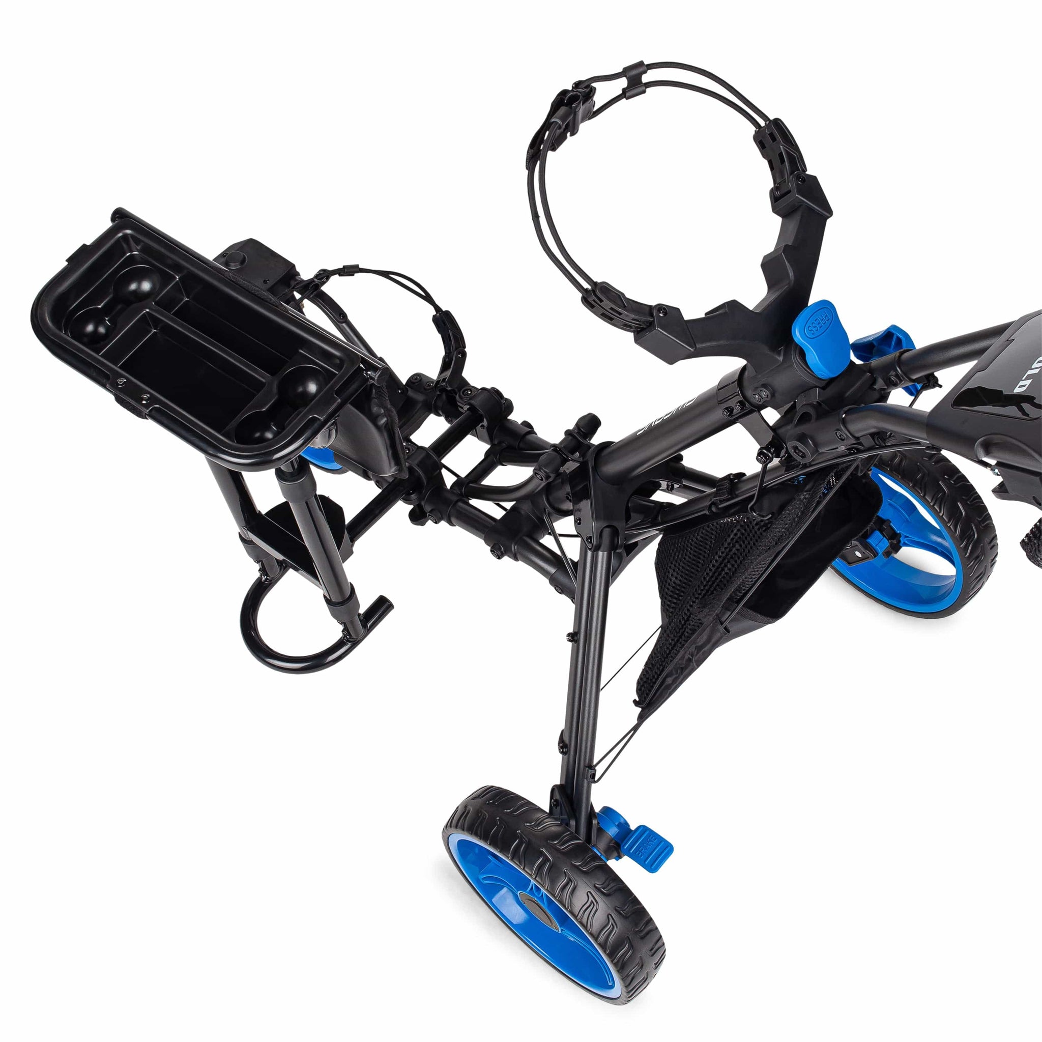 Qwik-Fold 4 Wheel Folding Push Pull Golf Cart, Golf Equipment: Clubs,  Balls, Bags